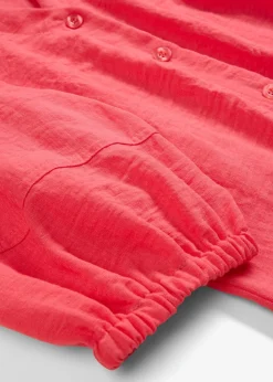 bonprix bonprix Vestido midi acampanado con mangas abullonadas rosa paraíso New