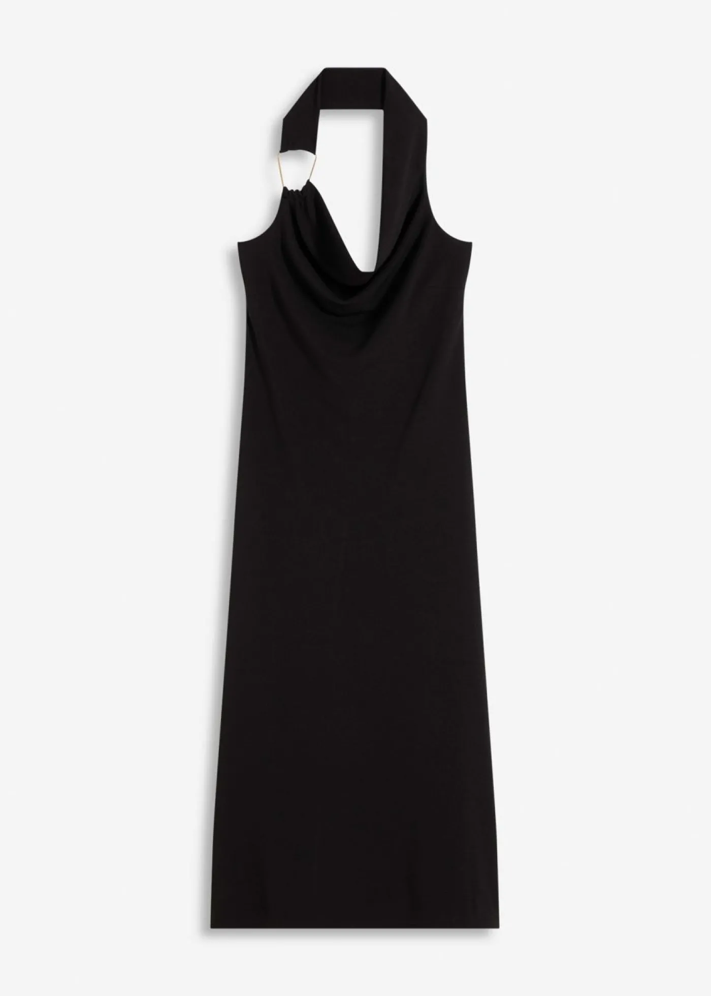 bonprix bonprix Vestido midi con detalle metálico decorativo Negro Hot