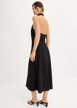 bonprix bonprix Vestido midi con detalle metálico decorativo Negro Hot