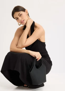 bonprix bonprix Vestido midi con detalle metálico decorativo Negro Hot