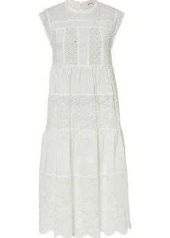 bonprix bonprix Vestido midi con encaje Blanco Hot