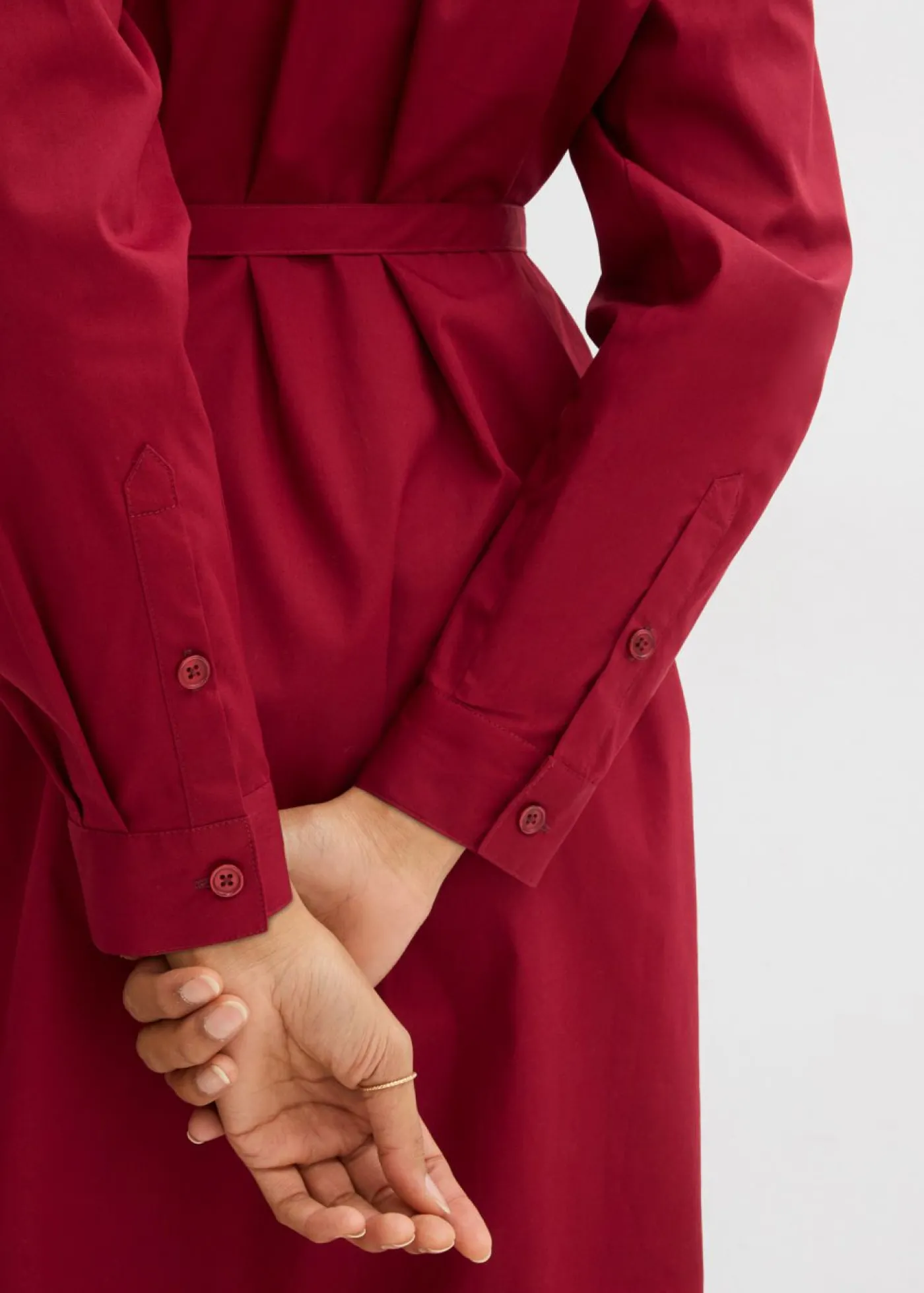 bonprix bonprix Vestido midi de algodón orgánico puro Rojo Sale
