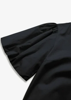 bonprix bonprix Vestido midi de algodón orgánico Negro Hot