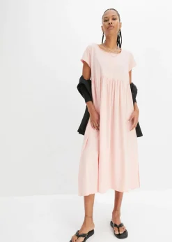 bonprix bonprix Vestido midi de algodón orgánico puro rosa pastel Best