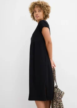 bonprix bonprix Vestido midi de algodón orgánico puro Negro Best