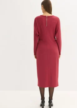 bonprix bonprix Vestido midi de cómodo Punto di Roma Ciruela Discount