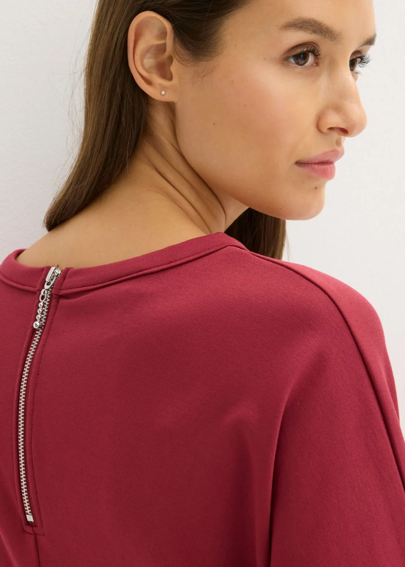 bonprix bonprix Vestido midi de cómodo Punto di Roma Ciruela Discount