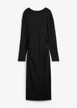 bonprix bonprix Vestido midi de cómodo Punto di Roma Negro Outlet
