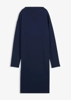 bonprix bonprix Vestido midi de mezcla de viscosa Azul marino Online