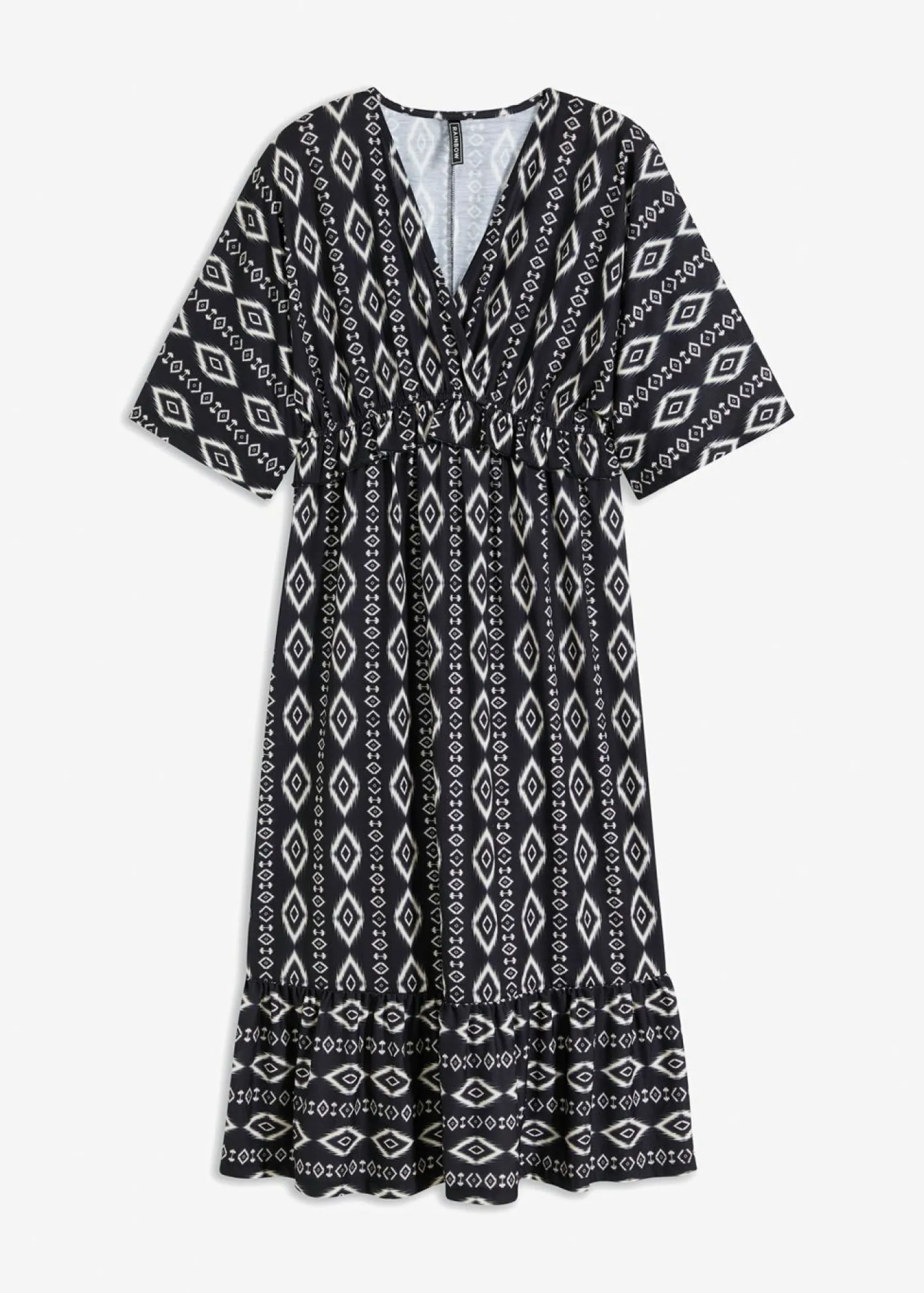 bonprix bonprix Vestido midi de punto Negro Clearance