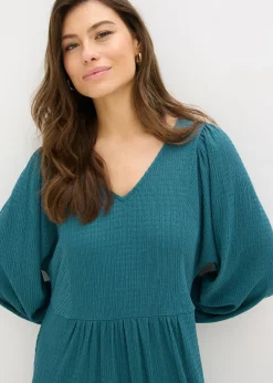 bonprix bonprix Vestido midi de punto estructurado verde pimiento Discount