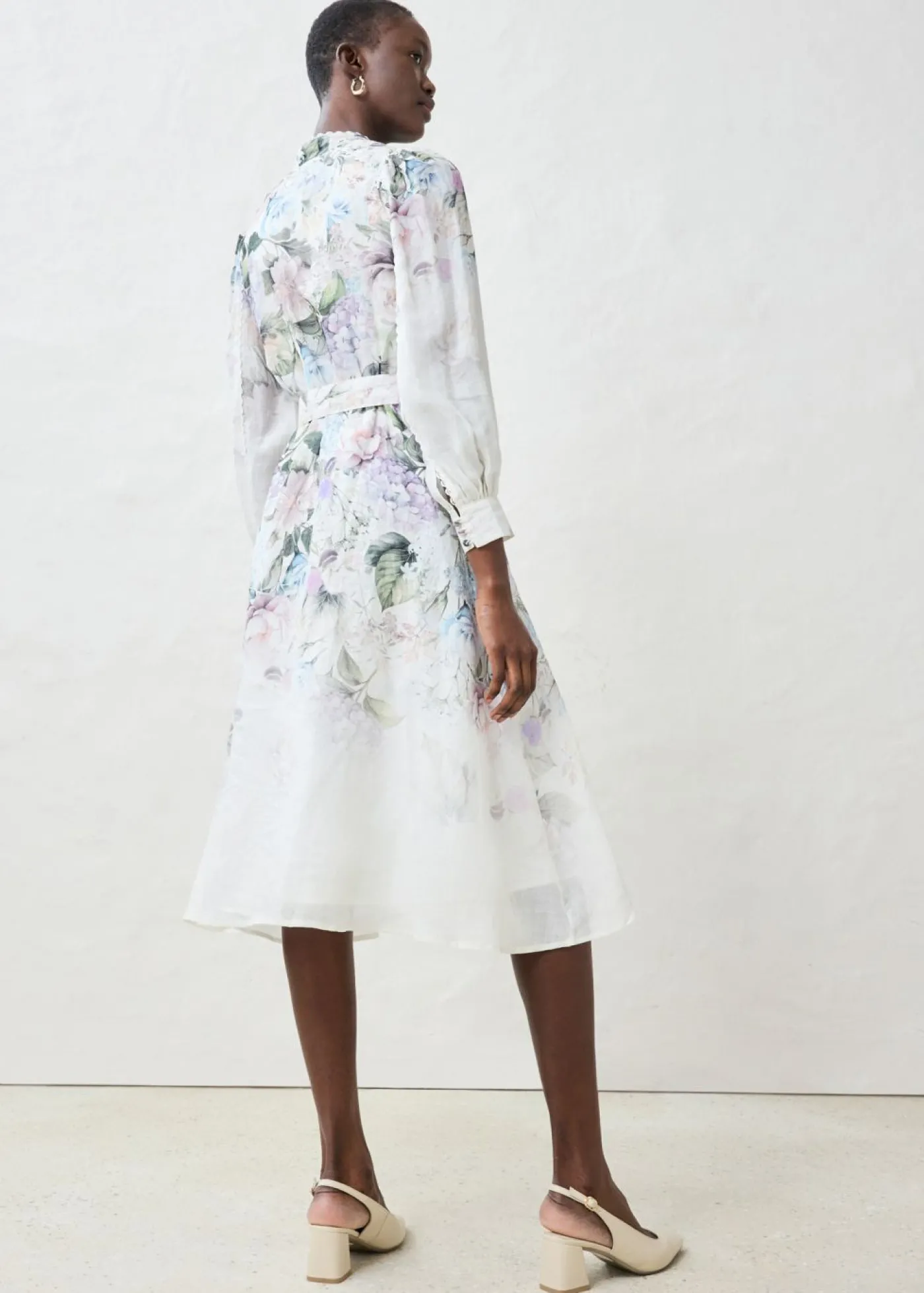bonprix bonprix Vestido midi de ramio (conjunto de 2 piezas con cinturón) Lila empolvado Sale