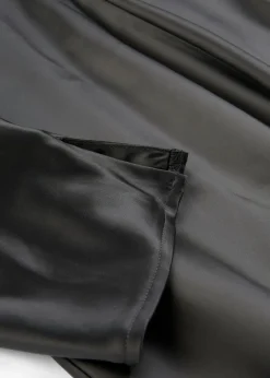 bonprix bonprix Vestido midi de satén brillante antracita Outlet