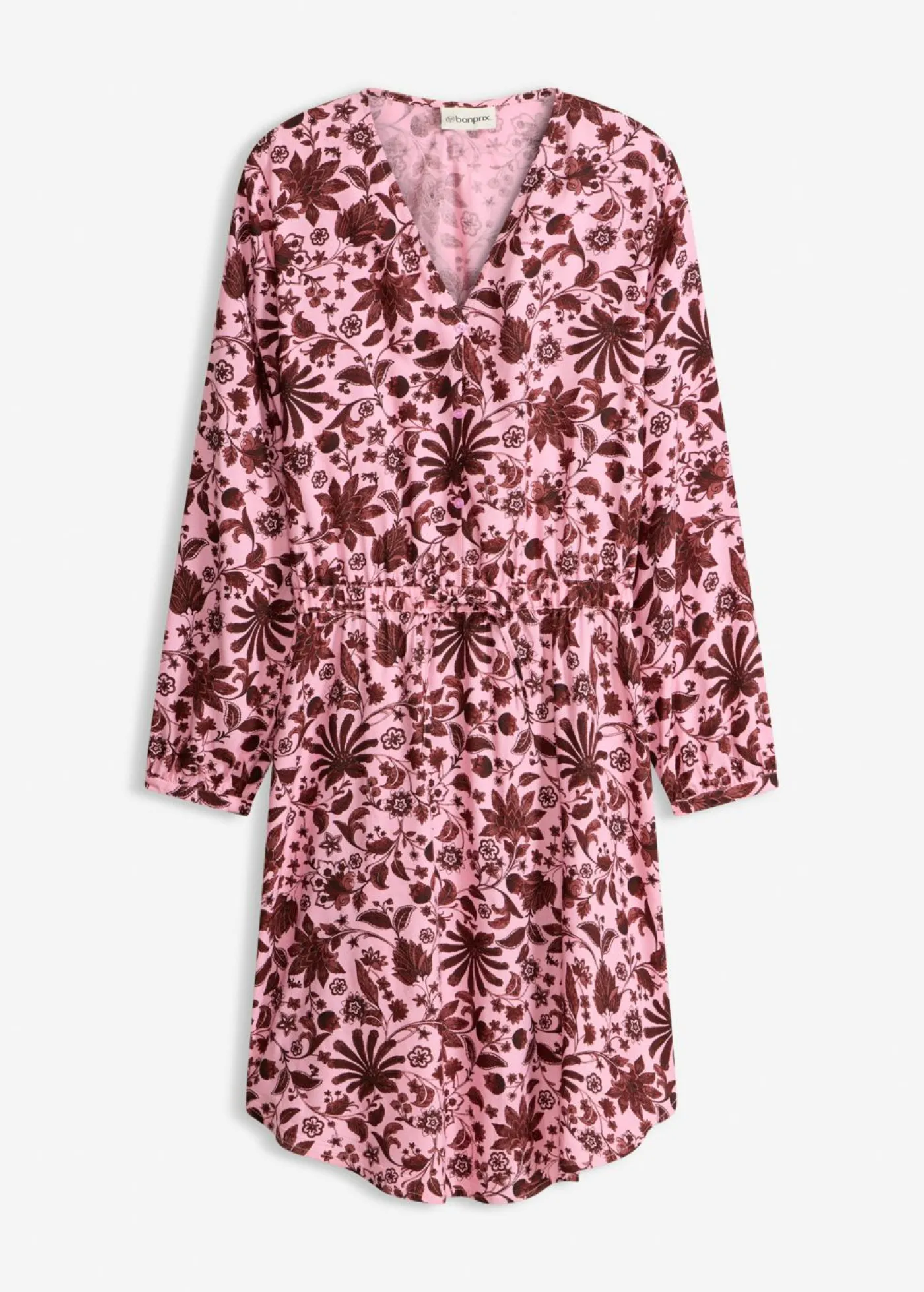 bonprix bonprix Vestido midi de viscosa fluida orquídea ahumado Discount