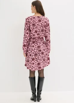 bonprix bonprix Vestido midi de viscosa fluida orquídea ahumado Discount
