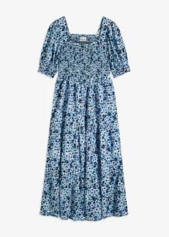 bonprix bonprix Vestido midi estampado azul pálido con flores Hot