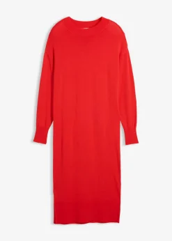 bonprix bonprix Vestido midi holgado de mezcla de viscosa fresa Hot