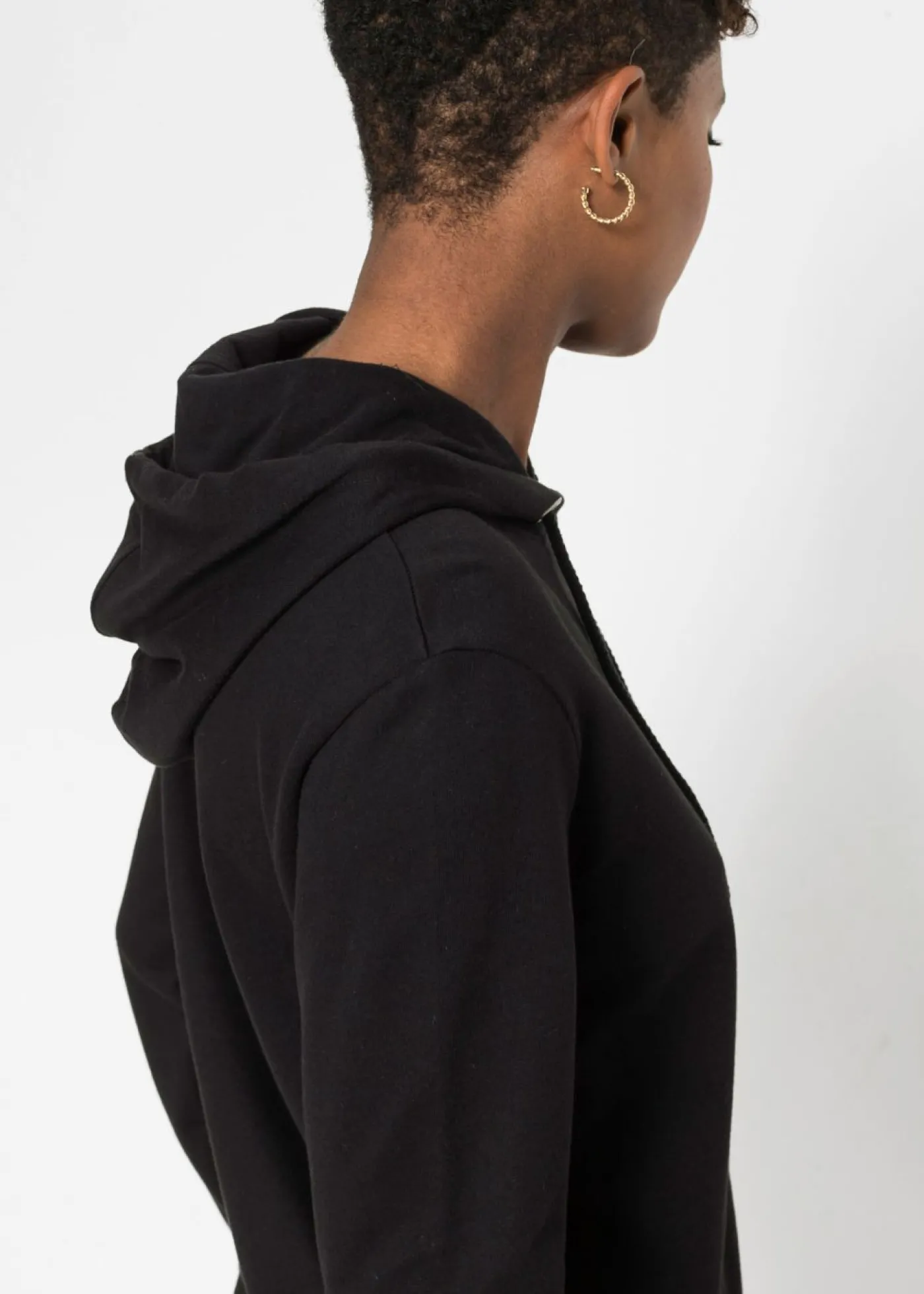 bonprix bonprix Vestido midi tipo sudadera Negro Discount