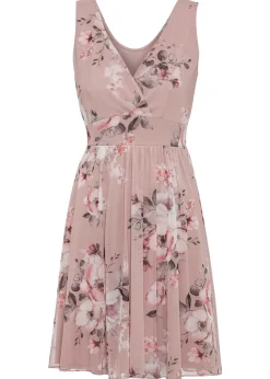 bonprix bonprix Vestido mini con escote pronunciado Rosa de flores Online
