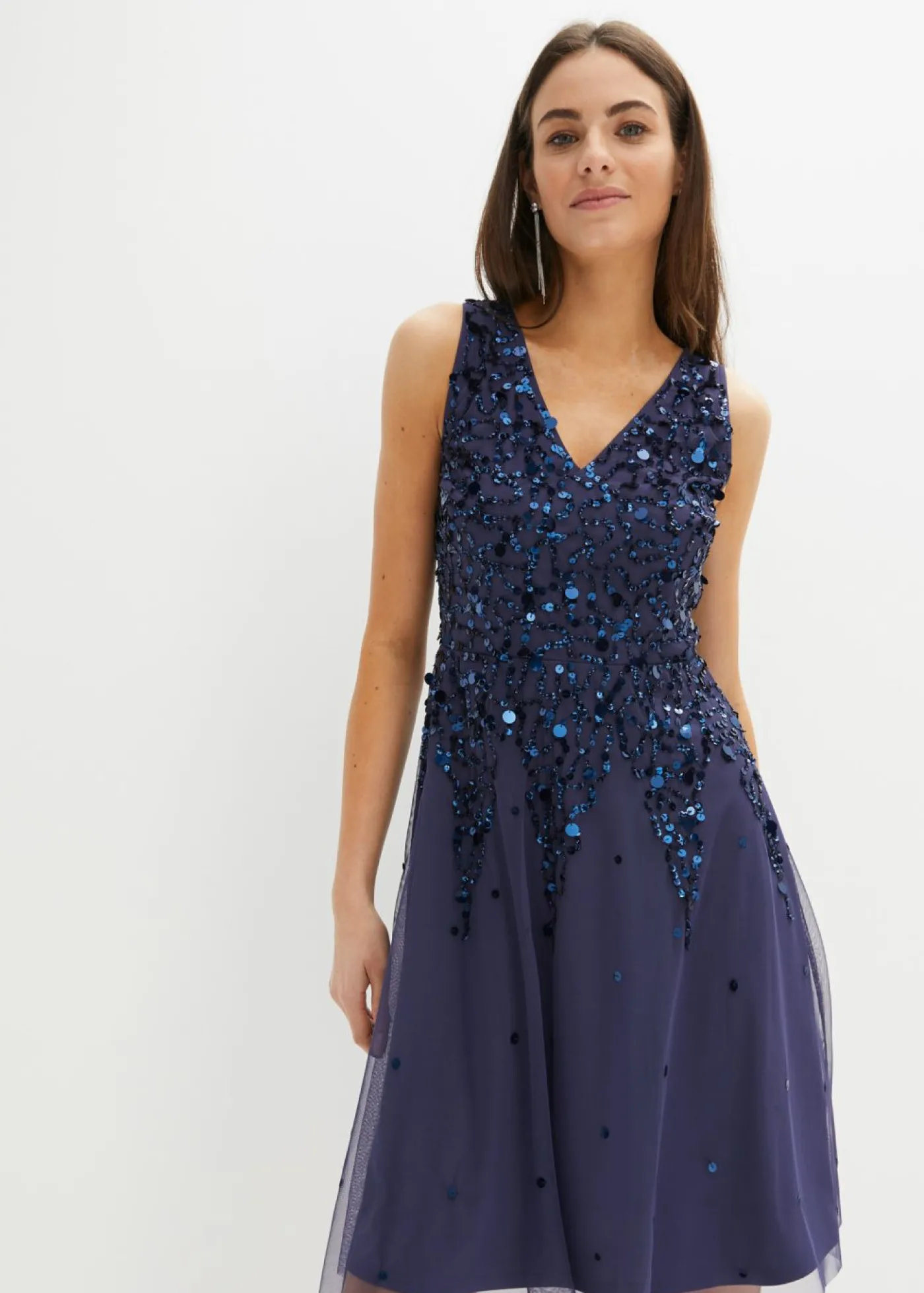 bonprix bonprix Vestido mini de lentejuelas índigo Clearance