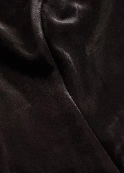 bonprix bonprix Vestido mini de terciopelo suave Negro Clearance