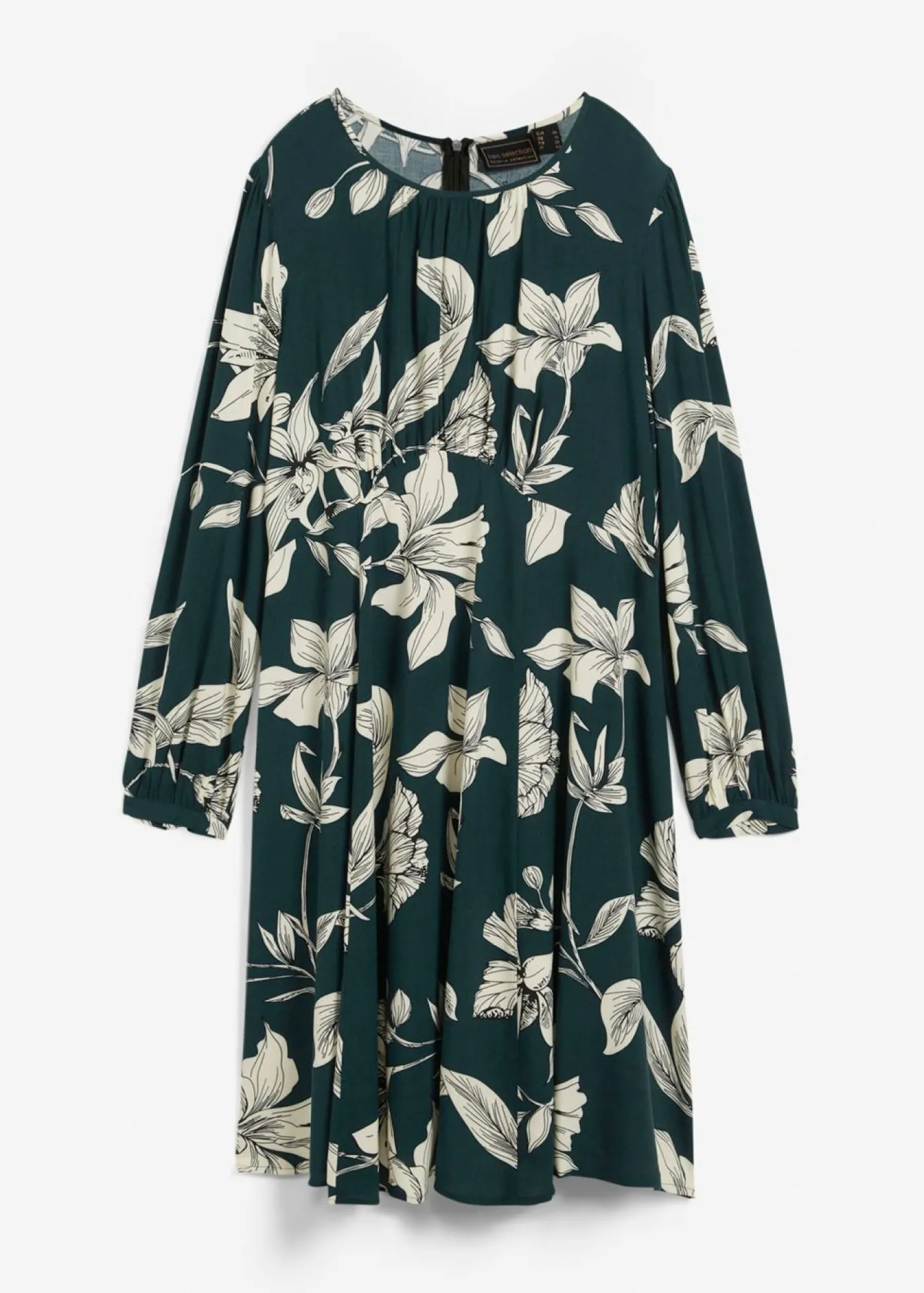 bonprix bonprix Vestido oscilante de viscosa Verde intenso Hot