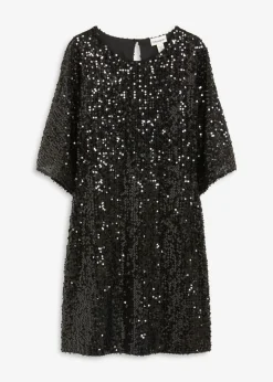 bonprix bonprix Vestido oversize de lentejuelas Negro New