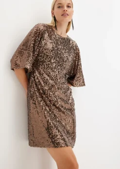 bonprix bonprix Vestido oversize de lentejuelas Negro New