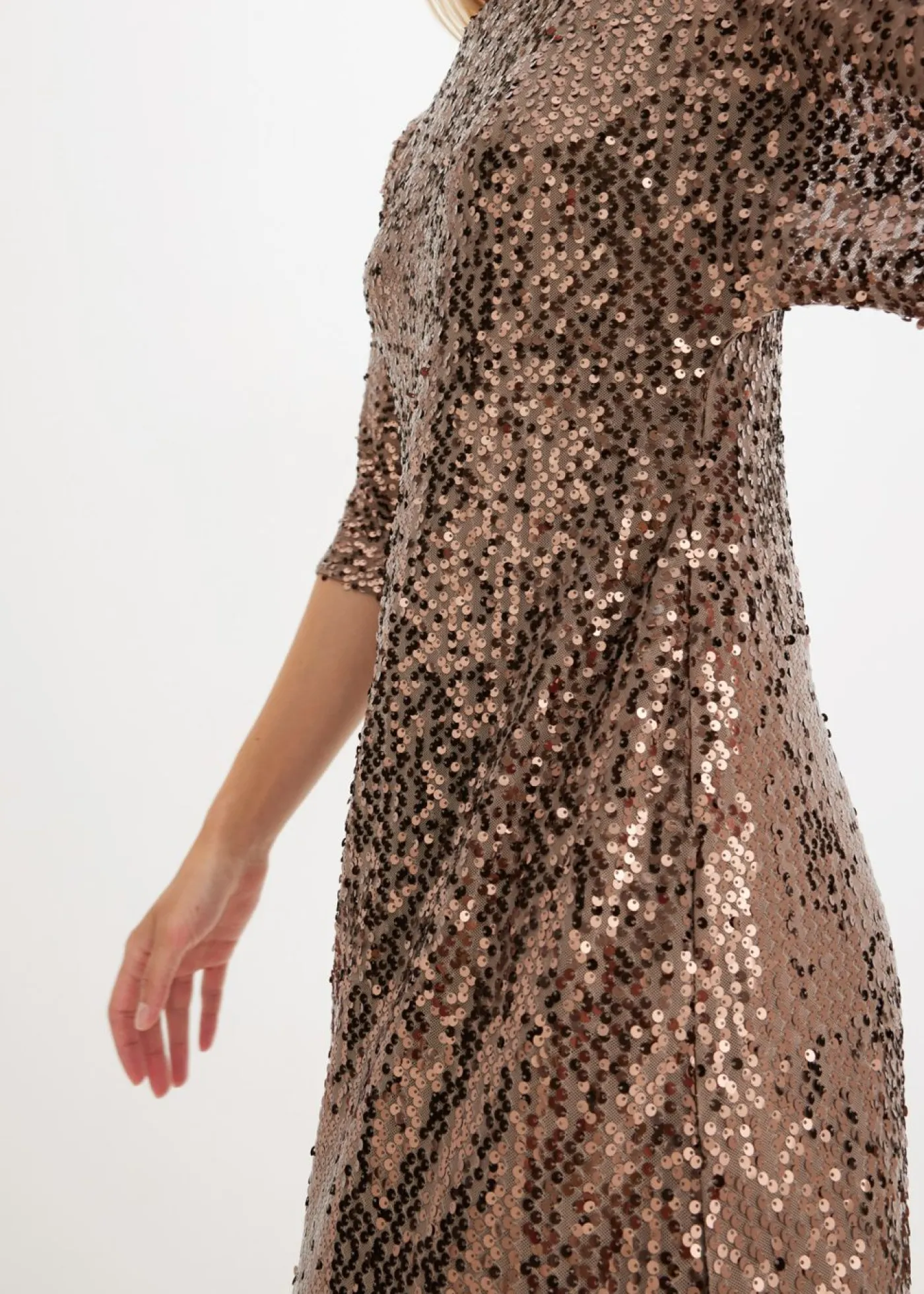 bonprix bonprix Vestido oversize de lentejuelas Negro New
