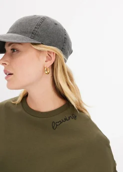 bonprix bonprix Vestido oversize tipo sudadera Verde oliva oscuro Discount