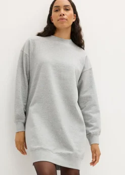 bonprix bonprix Vestido oversize tipo sudadera Gris claro jaspeado Best