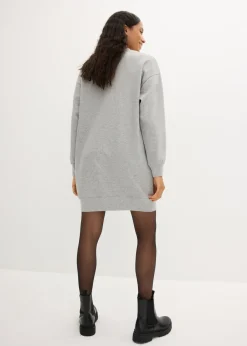 bonprix bonprix Vestido oversize tipo sudadera Gris claro jaspeado Best