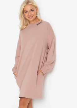 bonprix bonprix Vestido oversize tipo sudadera Rosa vintage Clearance