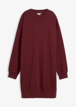 bonprix bonprix Vestido oversize tipo sudadera mora oscuro Online