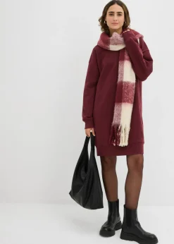 bonprix bonprix Vestido oversize tipo sudadera mora oscuro Online