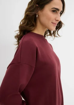 bonprix bonprix Vestido oversize tipo sudadera mora oscuro Online