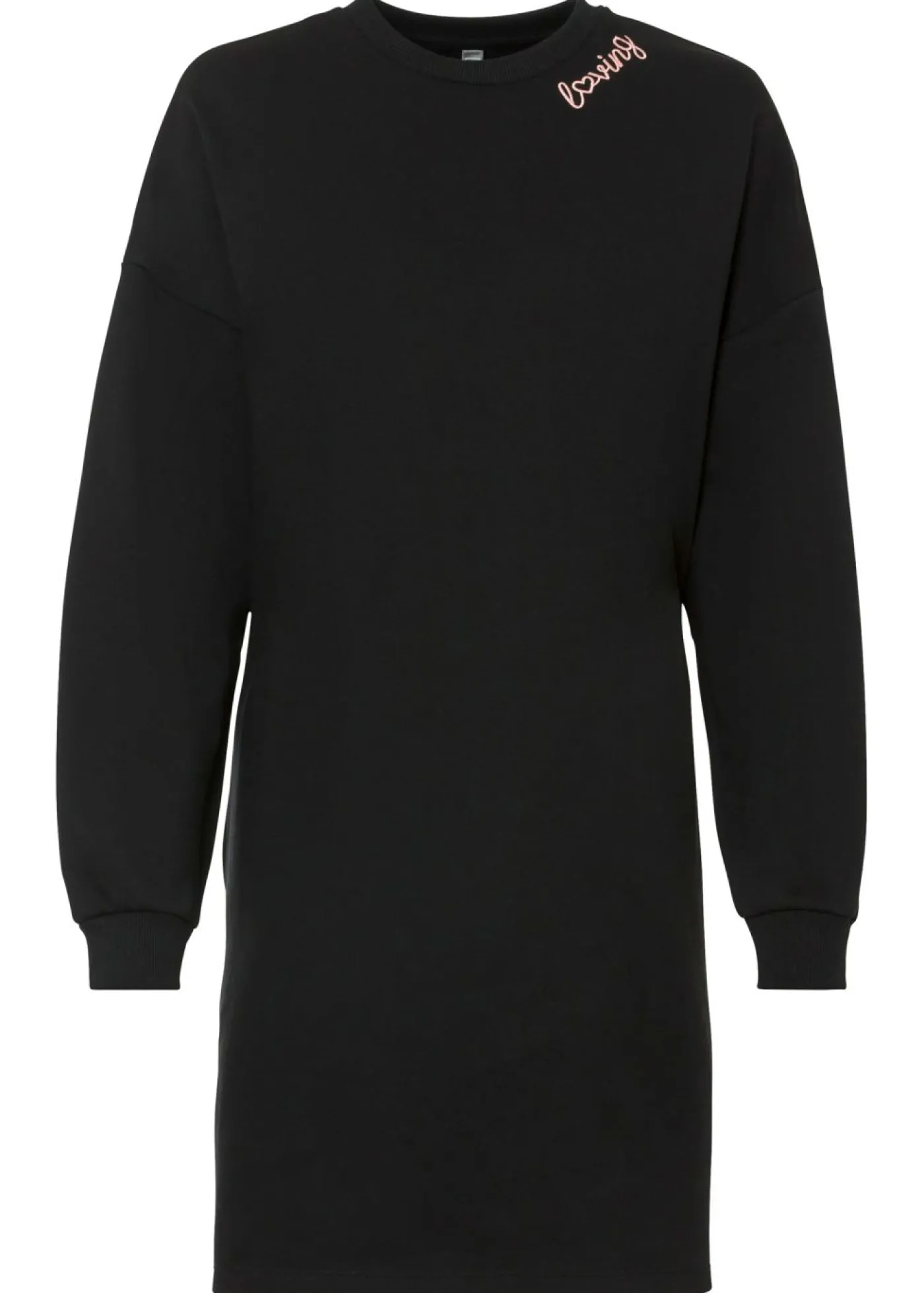 bonprix bonprix Vestido oversize tipo sudadera Negro Clearance