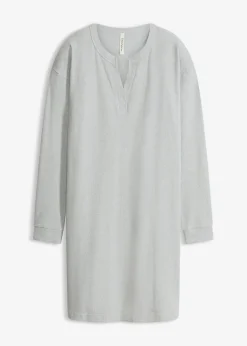 bonprix bonprix Vestido para casa de punto elástico suave Gris jaspeado