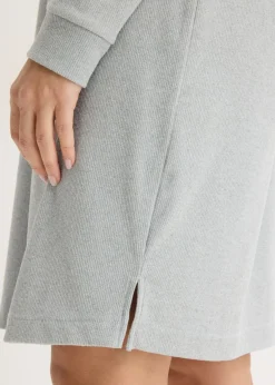 bonprix bonprix Vestido para casa de punto elástico suave Gris jaspeado