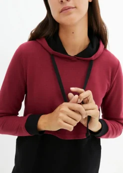 bonprix bonprix Vestido premamá Negro/rojo azalea
