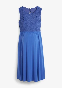 bonprix bonprix Vestido premamá con encaje de punto Azul Hot