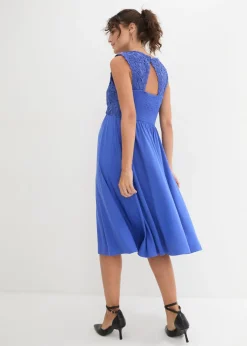 bonprix bonprix Vestido premamá con encaje de punto Azul Hot