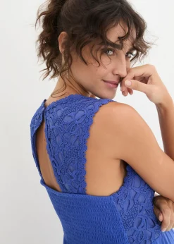 bonprix bonprix Vestido premamá con encaje de punto Azul Hot