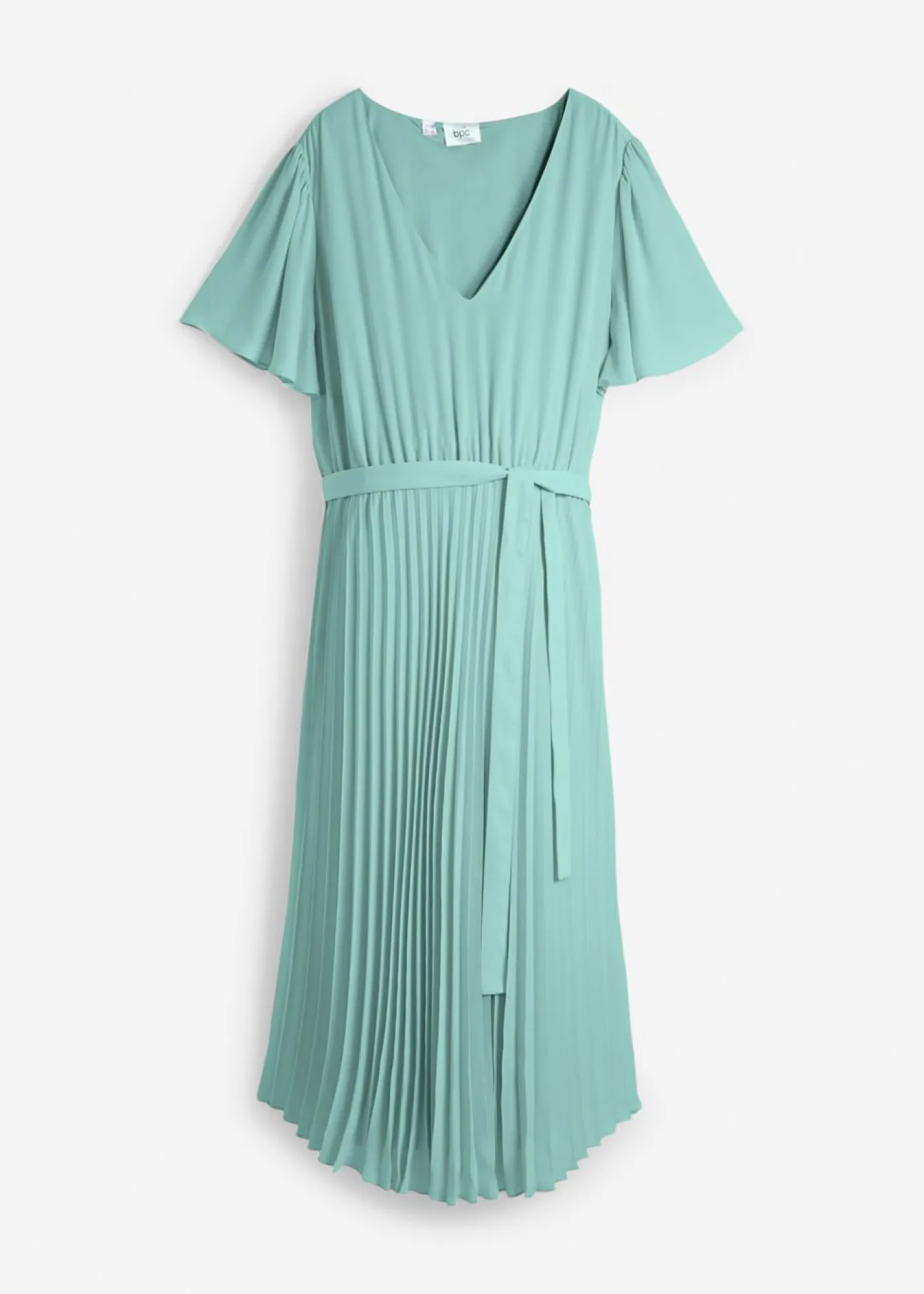 bonprix bonprix Vestido premamá con plisado verde salvia New