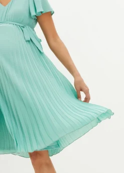 bonprix bonprix Vestido premamá con plisado Malva empolvado New