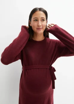 bonprix bonprix Vestido premamá de punto Rojo avellana jaspeado Best