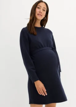 bonprix bonprix Vestido premamá de punto Azul marino