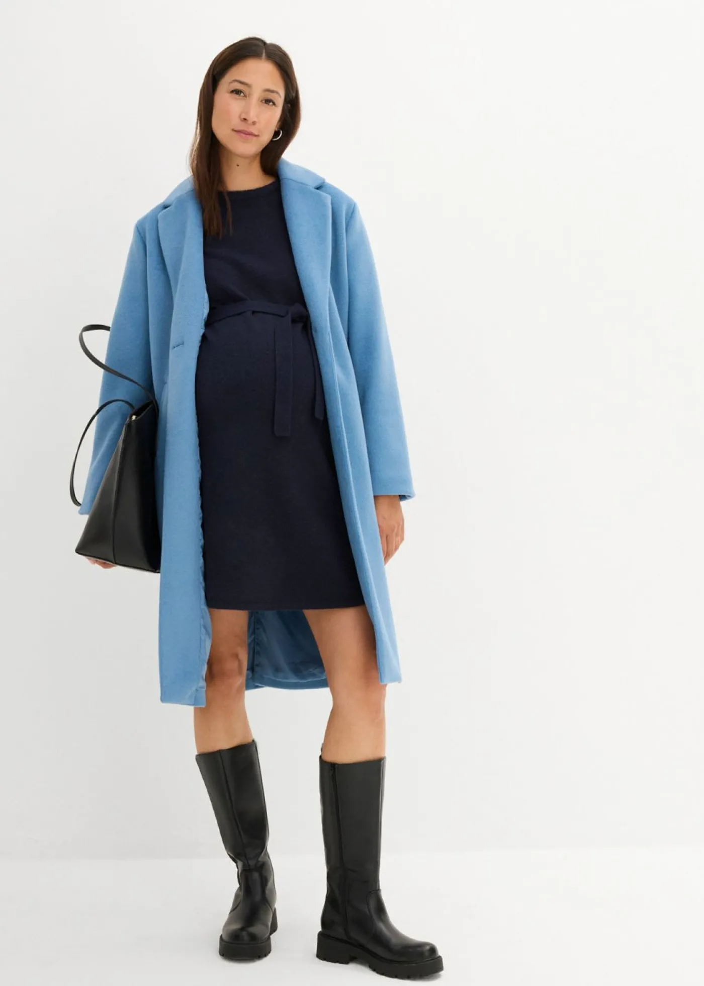 bonprix bonprix Vestido premamá de punto Azul marino