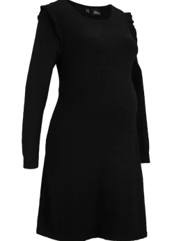 bonprix bonprix Vestido premamá ligero de punto Negro Sale