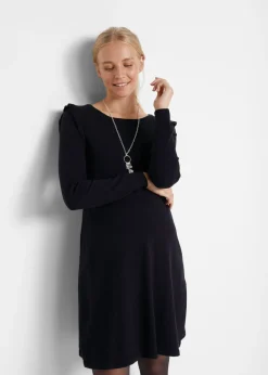 bonprix bonprix Vestido premamá ligero de punto Negro Sale